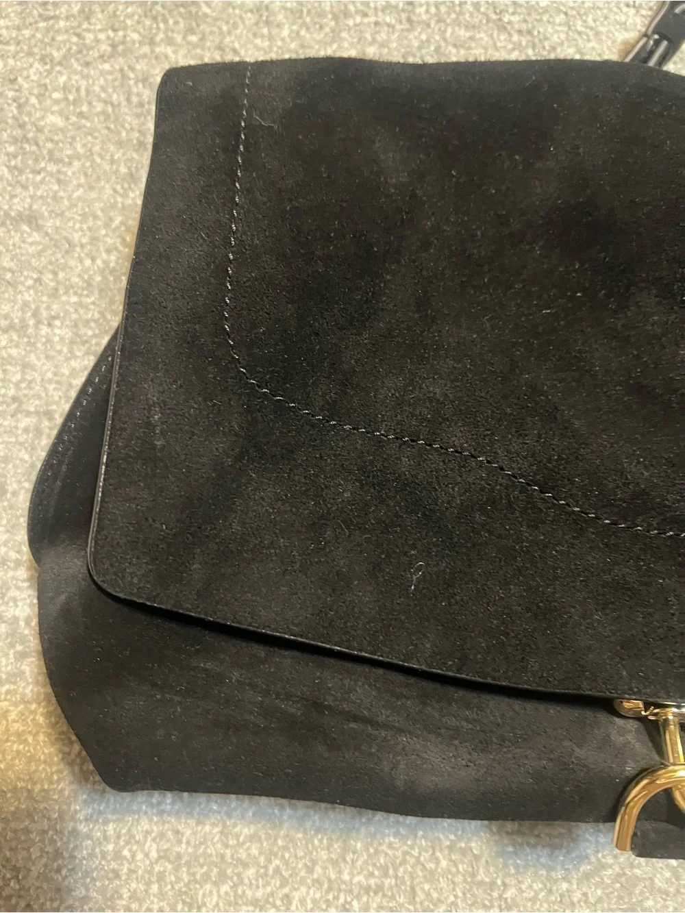 Rebecca Minkoff Black Suede Satchel Bag